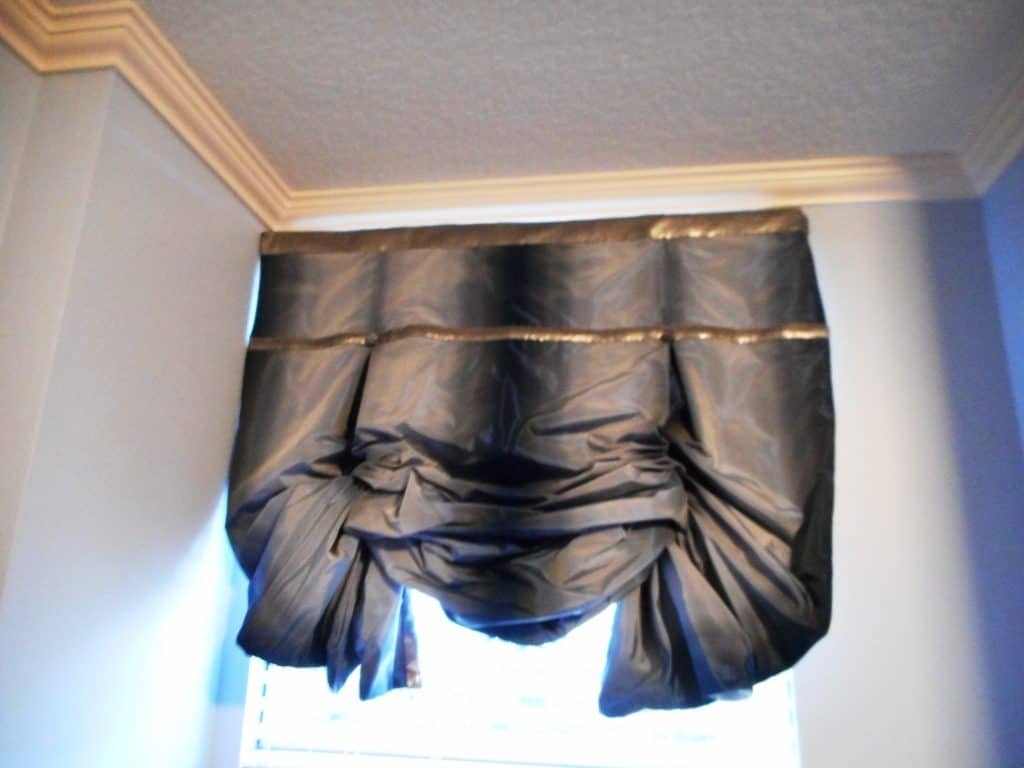 A crumpled curtain