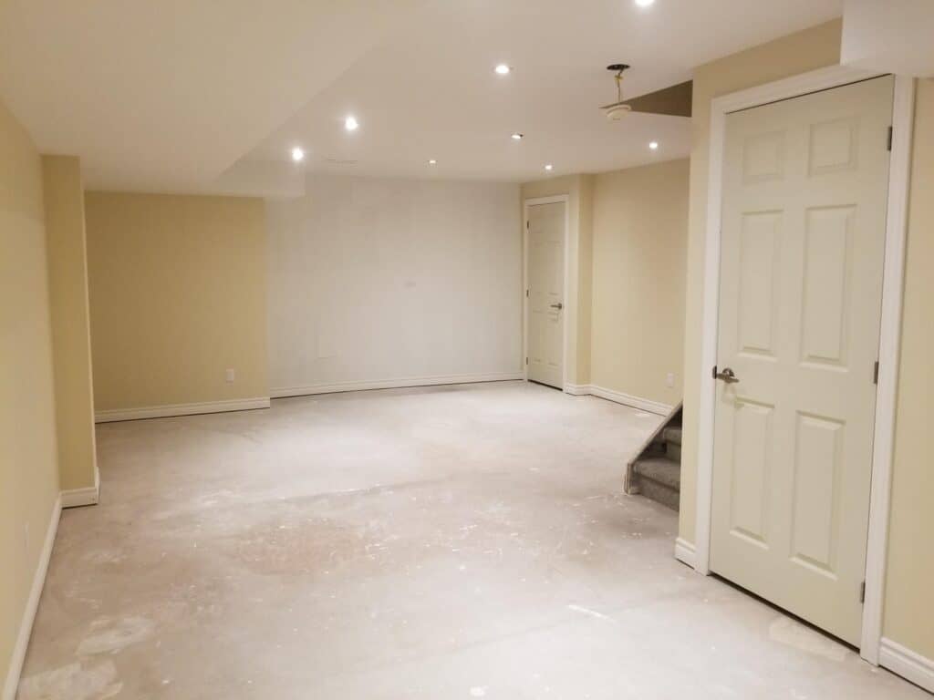 Basement painted