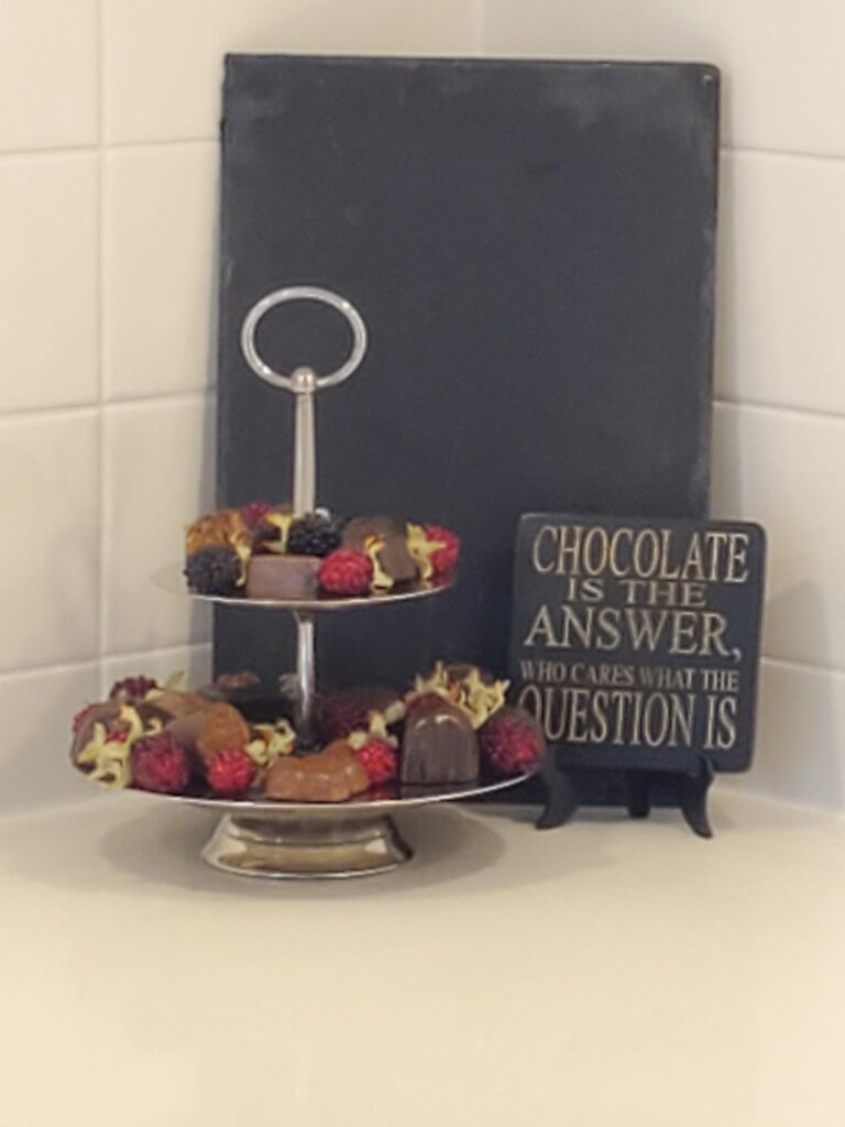 Image of chocolates on a stand