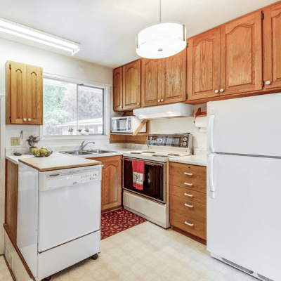 View of kitchen after