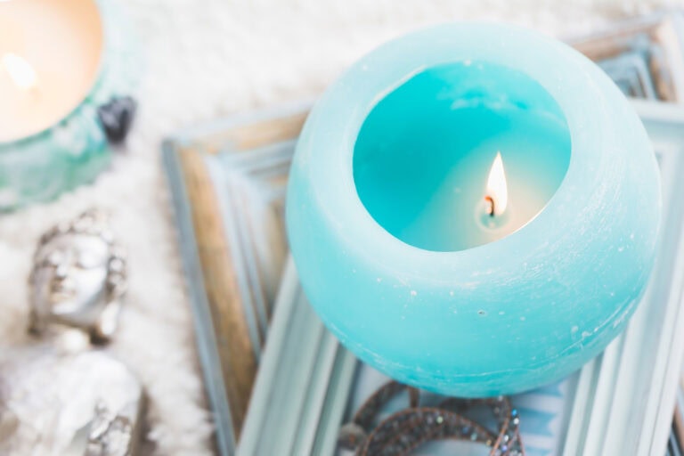 Blue candle
