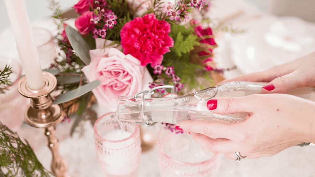 Woman pouring a drink