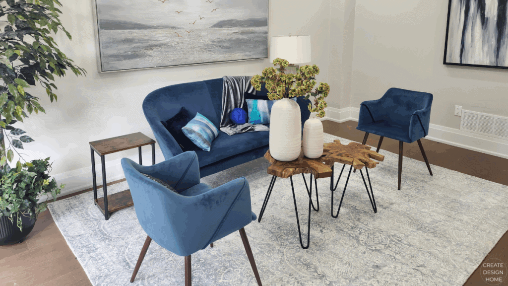 Affordable yet elegant blue living room ideas