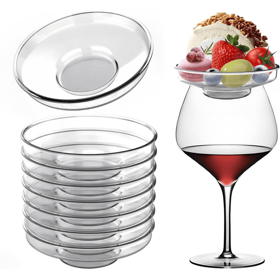 Acrylic glass toppers for food while entertaining