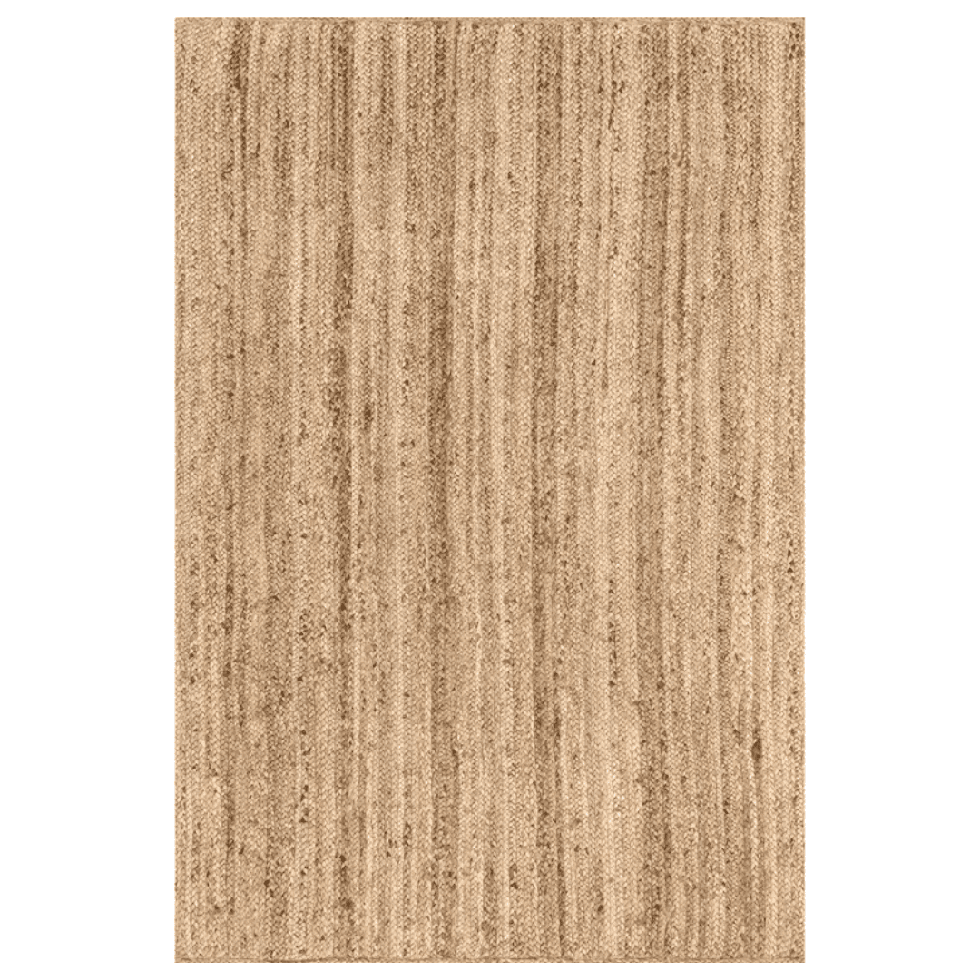 Handwoven jute rug bringing organic texture, warmth, and understated natural character.