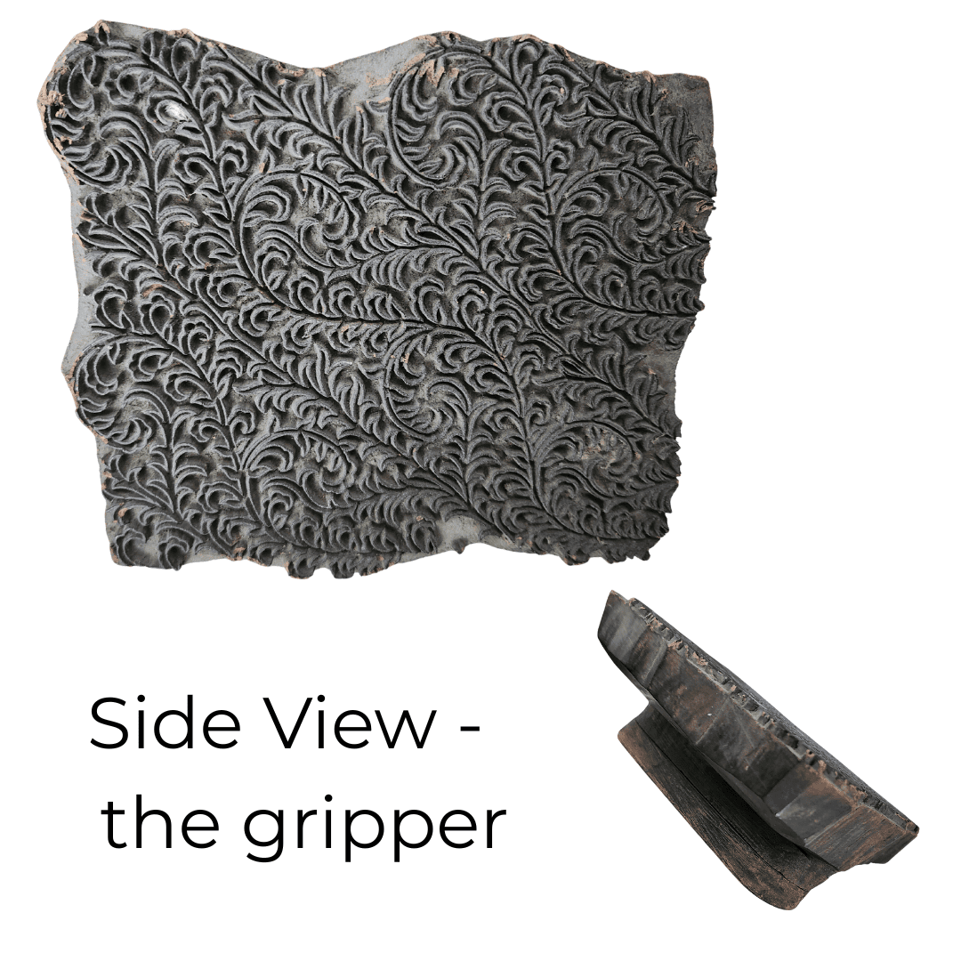 Shopping for antiques - Wood and lino decorative stamp