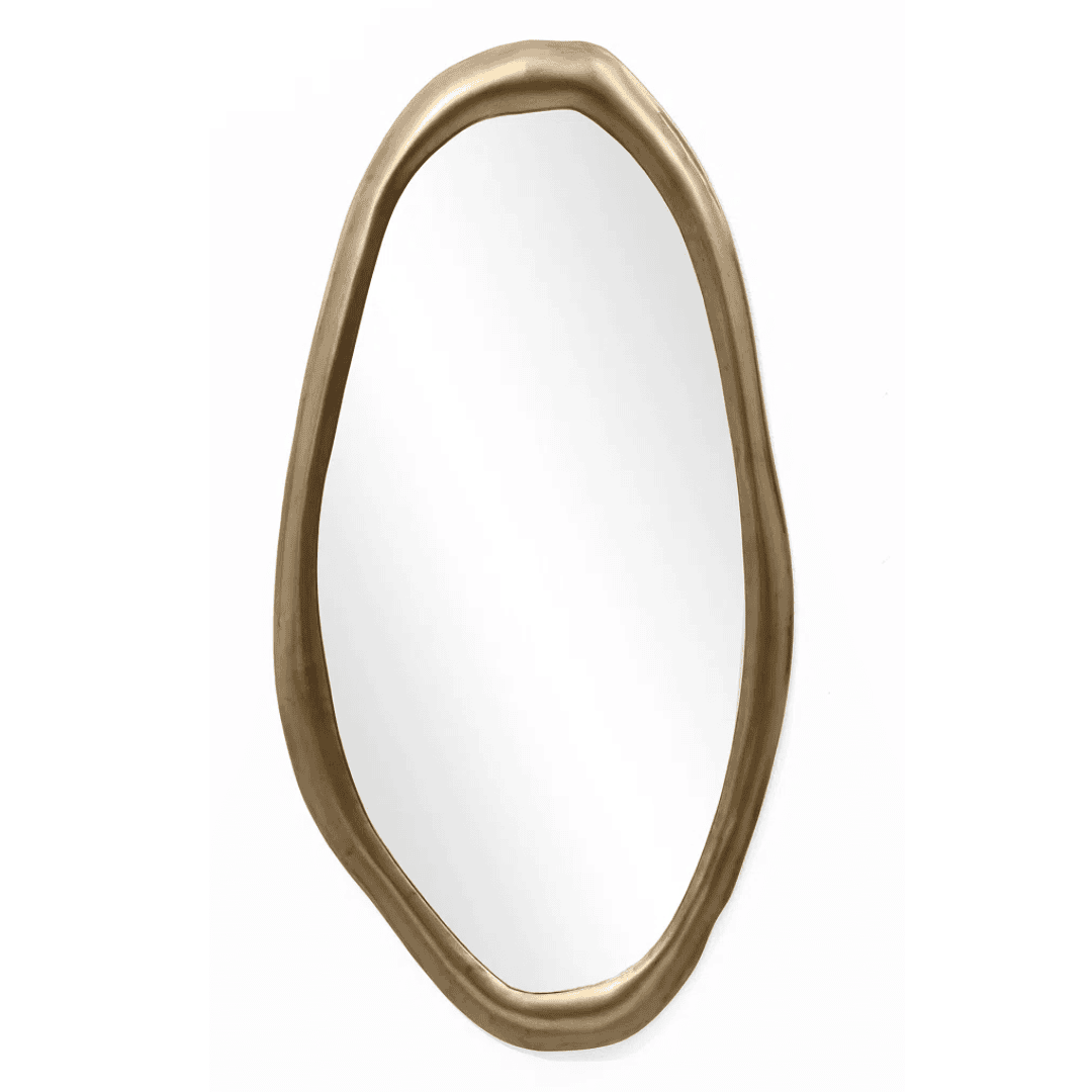 Curved Aged Gold Frame Curved gold frame adds warmth and gentle elegance.