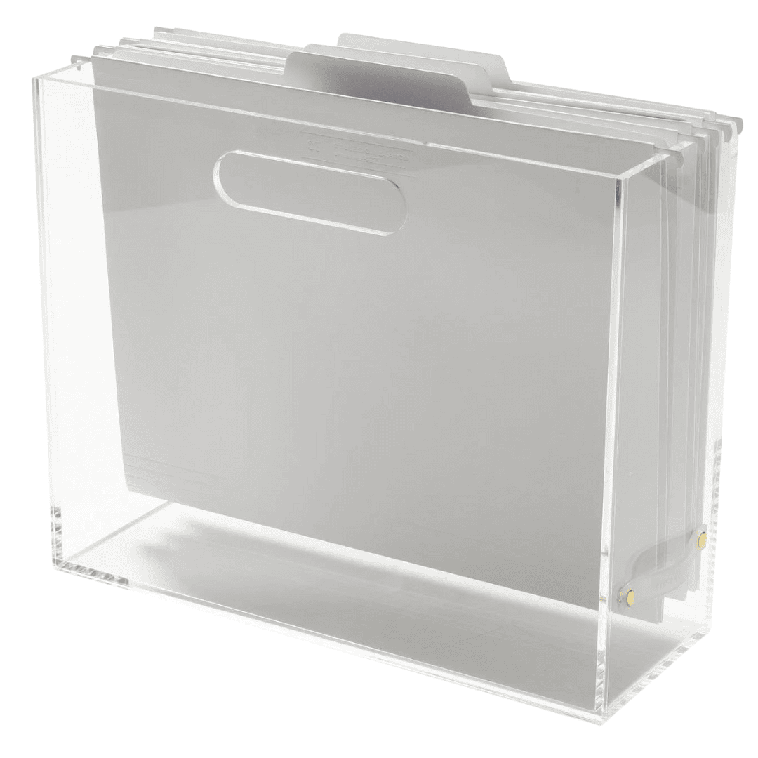 Acrylic desktop hanging folder unit