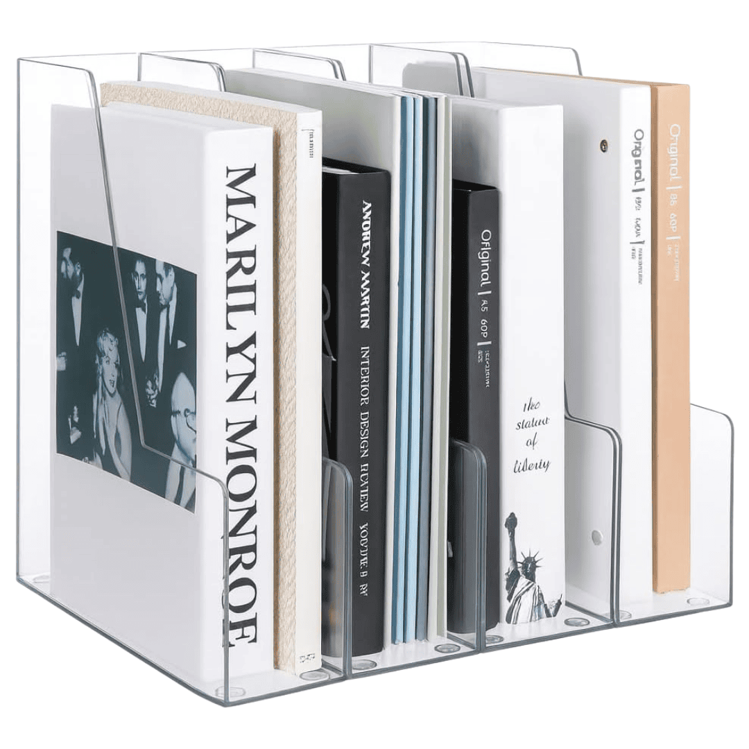 Acrylic magazine holders are smart enough to keep on your desk