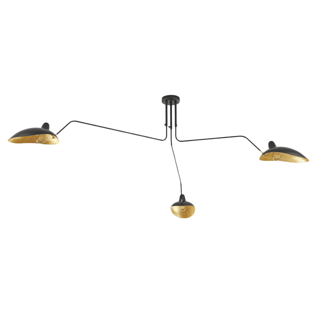 Light Fixture Linear ceiling light with balanced arms and focused glow.