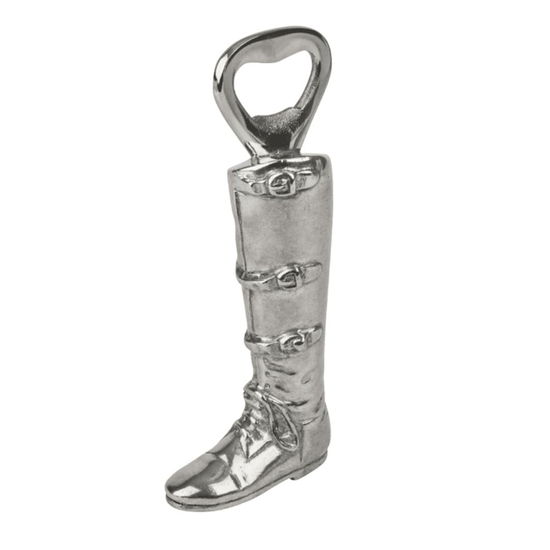 Pewter riding boot bottle opener