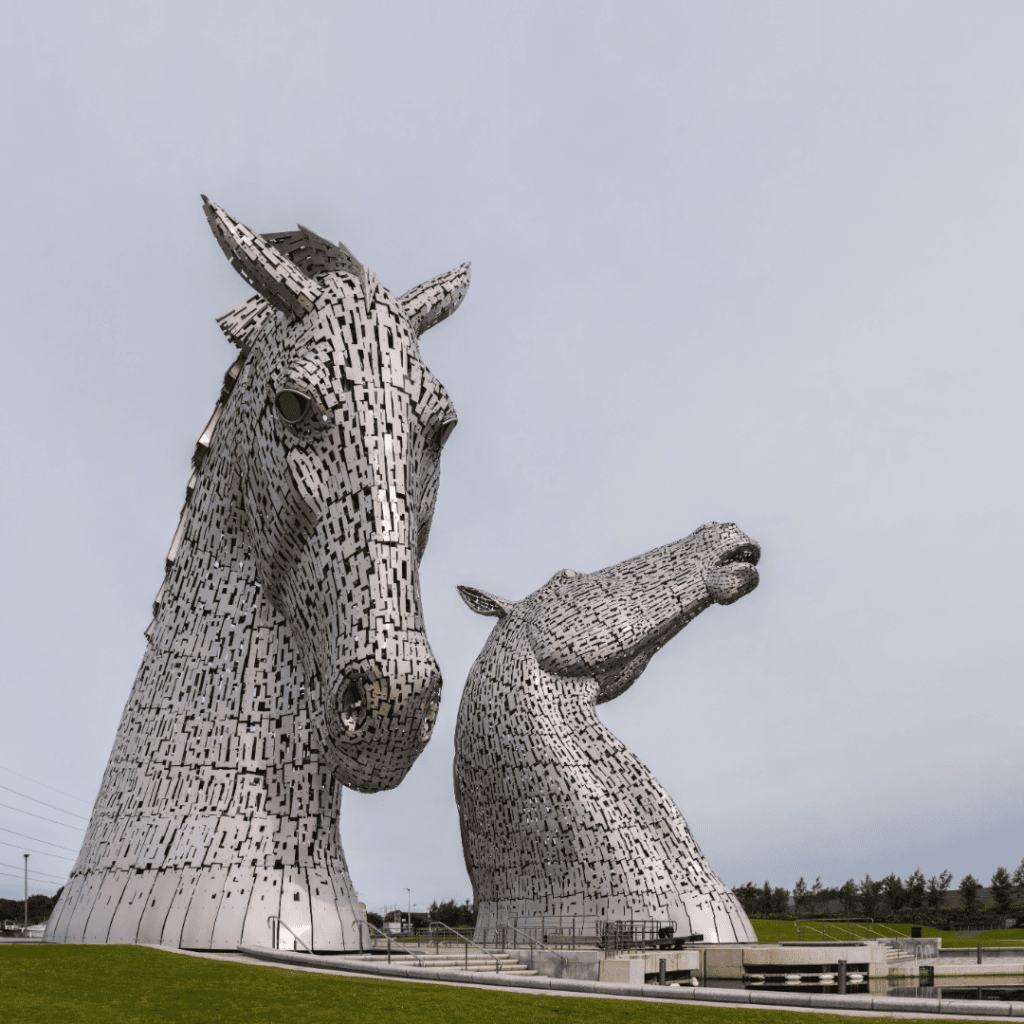 The Kelpies horse sculpture public domain image