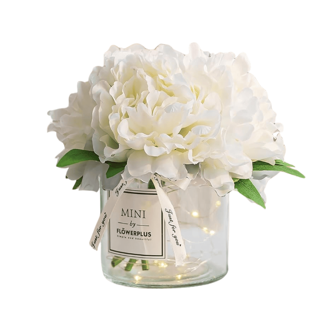 white hydrangea arrangement bedroom staging checklist faux flowers decor