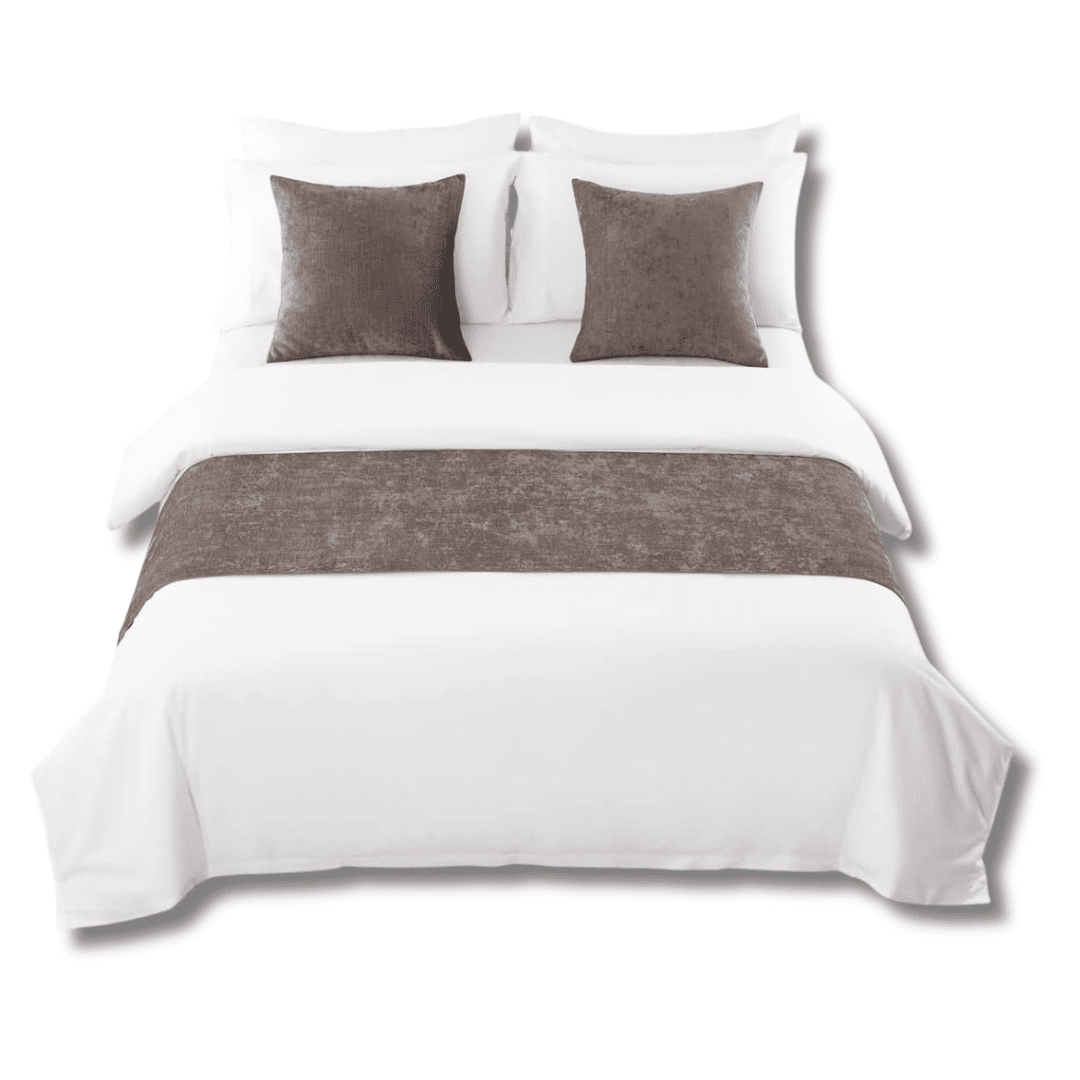 neutral bed scarf bedroom staging checklist hotel style finishing touch