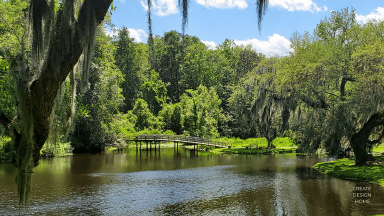 Peaceful garden lake landscape representing Shibui, quiet beauty through nature and balance.