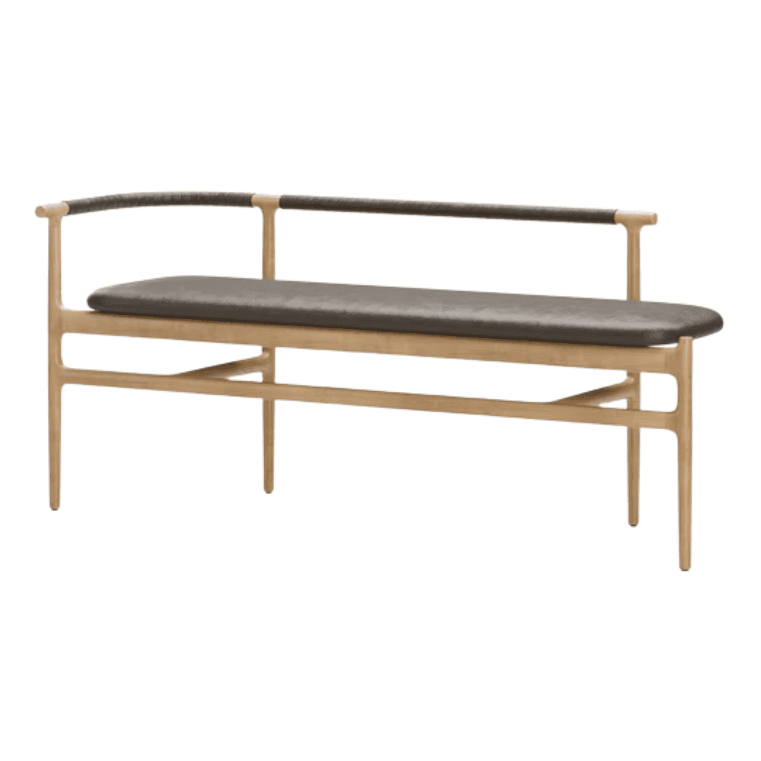 Modern Charlie Bench by Stellar Works with minimalist wood frame