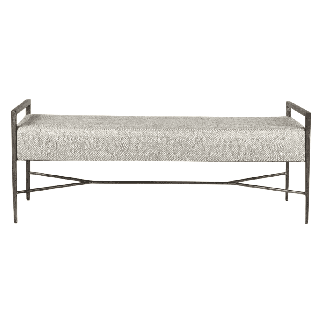 AllModern Genevieve upholstered bench with contemporary metal frame