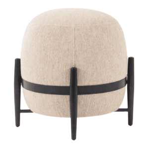Joss & Main Hoffer Grayson upholstered ottoman with sculptural black frame