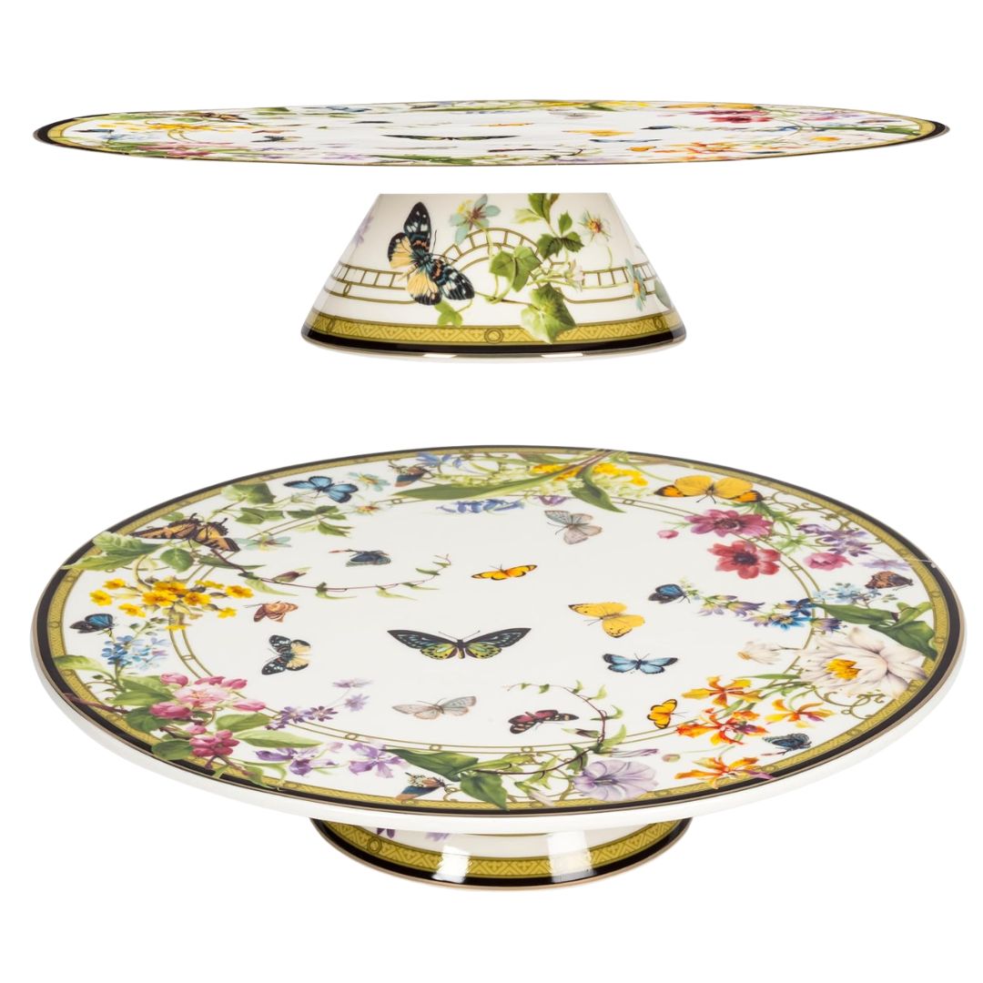 Botanical cake stand for displaying cakes, desserts and floral centrepieces.