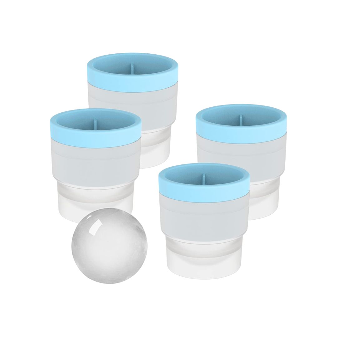 Silicone globe ice ball molds for fruit-filled drinks and summer entertaining.