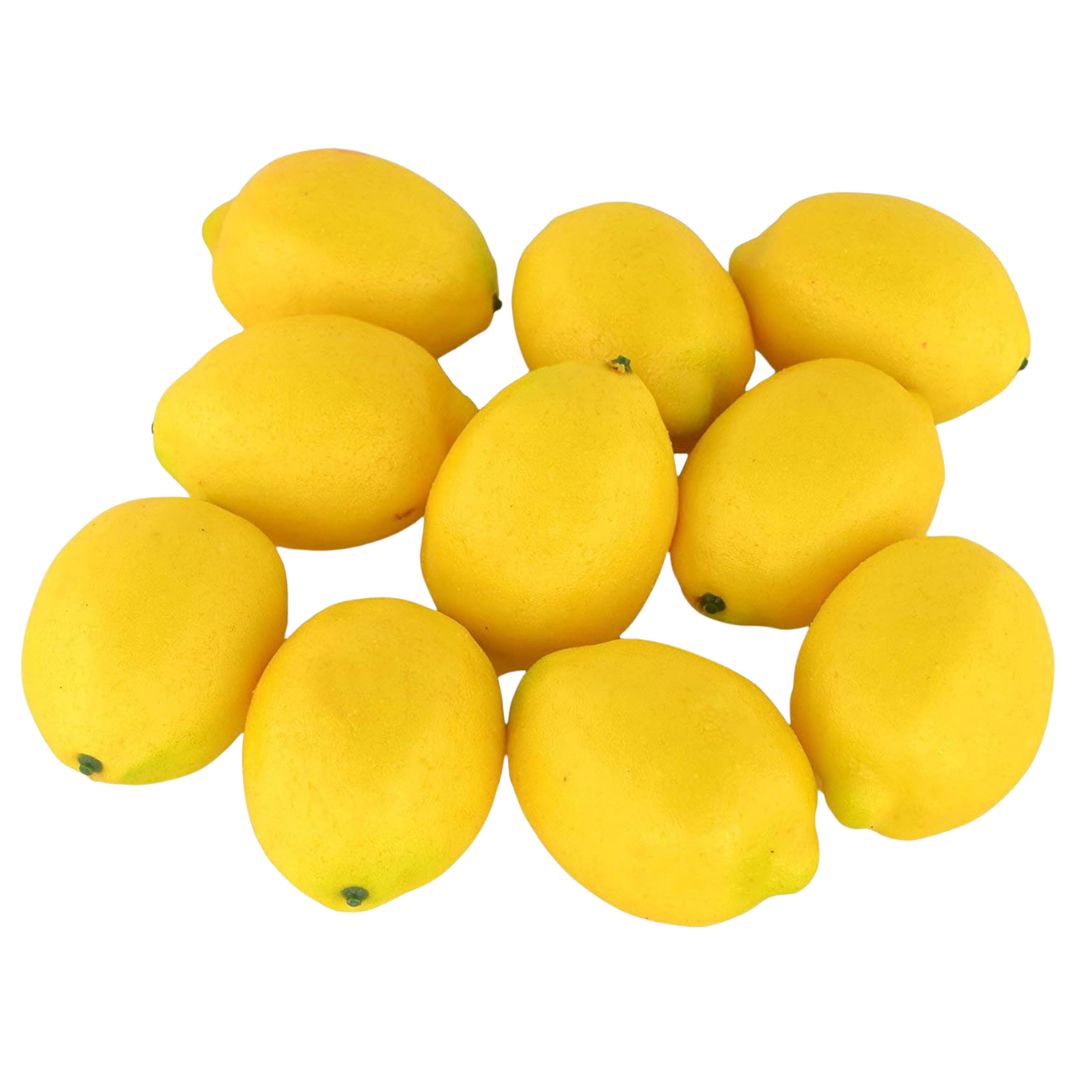 Artificial lemons for bowls, centerpieces and summer decorating