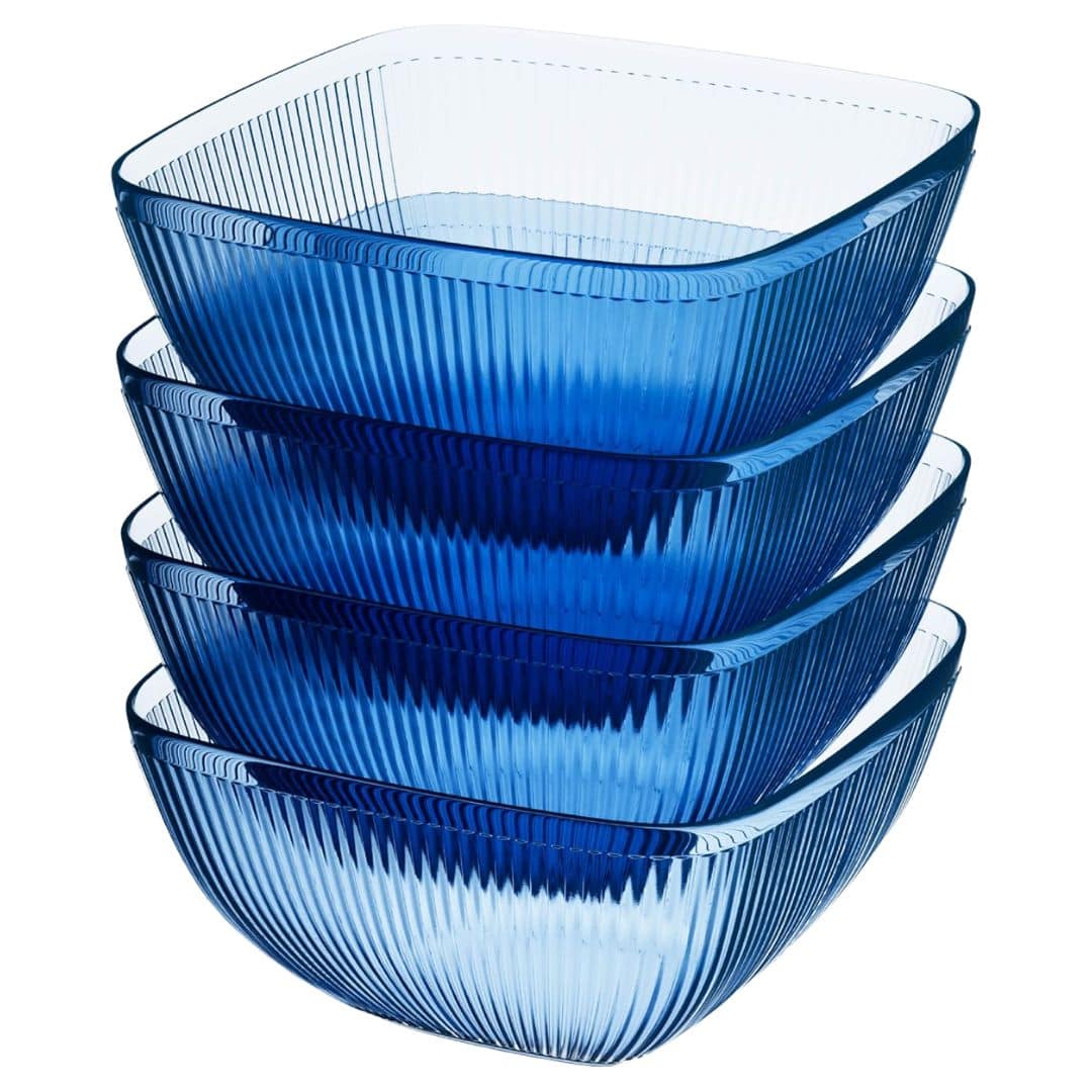 Blue serving bowls for outdoor dining and entertaining