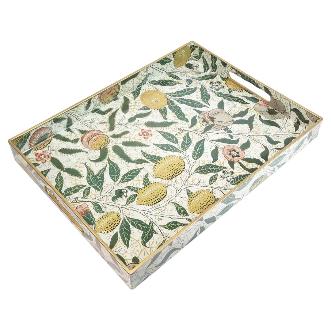 Decorative lemon serving tray for summer entertaining
