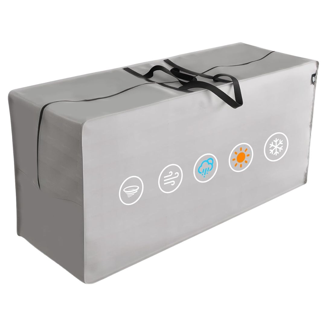 Waterproof storage bag for outdoor patio cushions