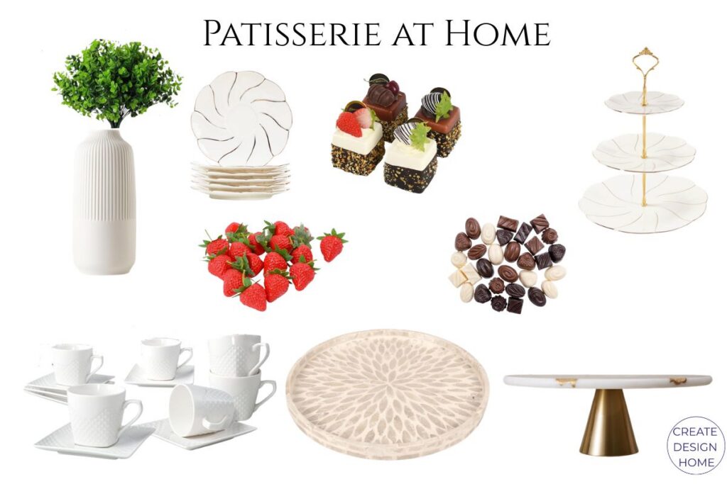 Patisserie at Home collection of baking, entertaining and serving finds from the Create Design Home Amazon shop