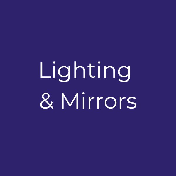 Shop lighting and mirrors